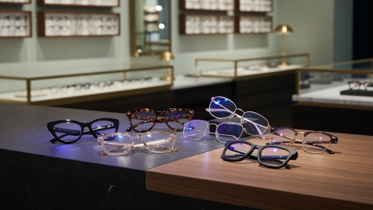 Monturas de diseño en vitrina — Ópticas Alphina